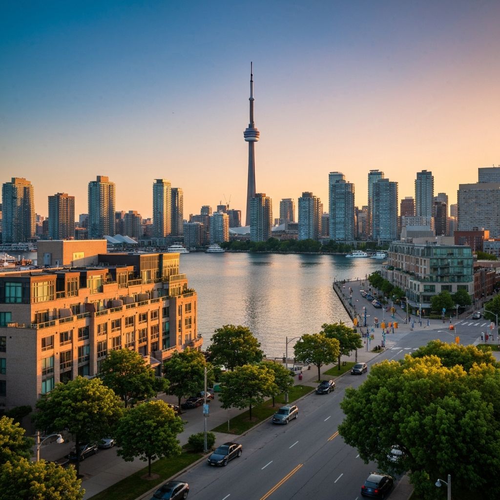 Luxury Toronto home at dusk